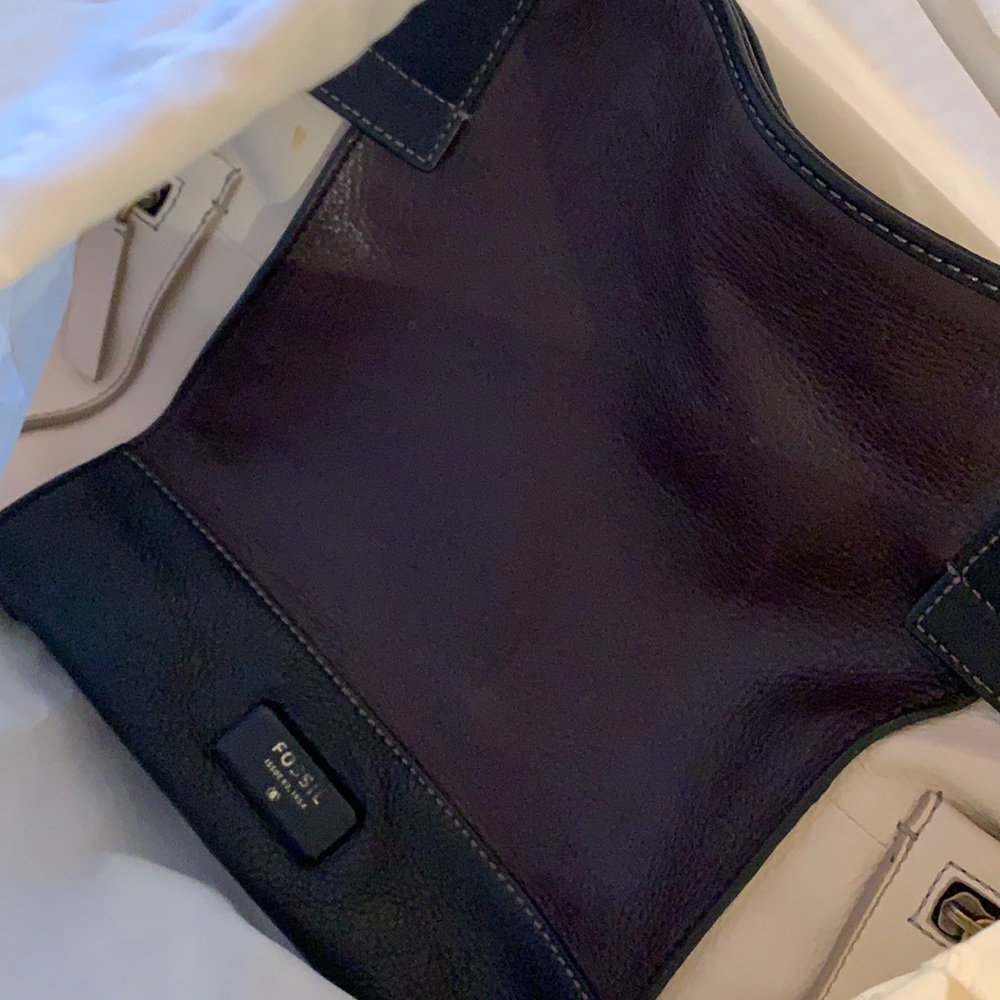 Fossil Colourblock Leather Satchel